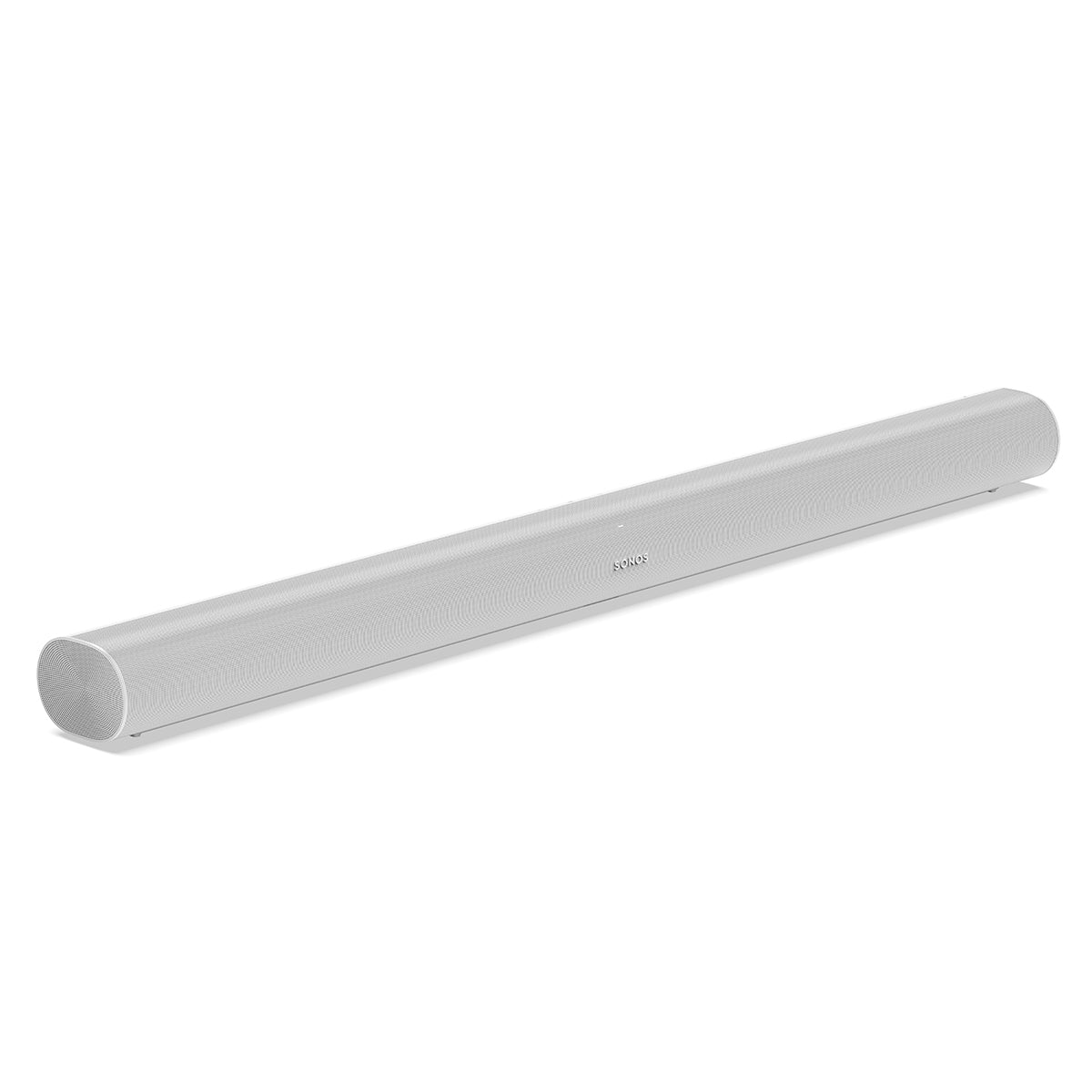 3/4 view of Sonos Arc soundbar in white