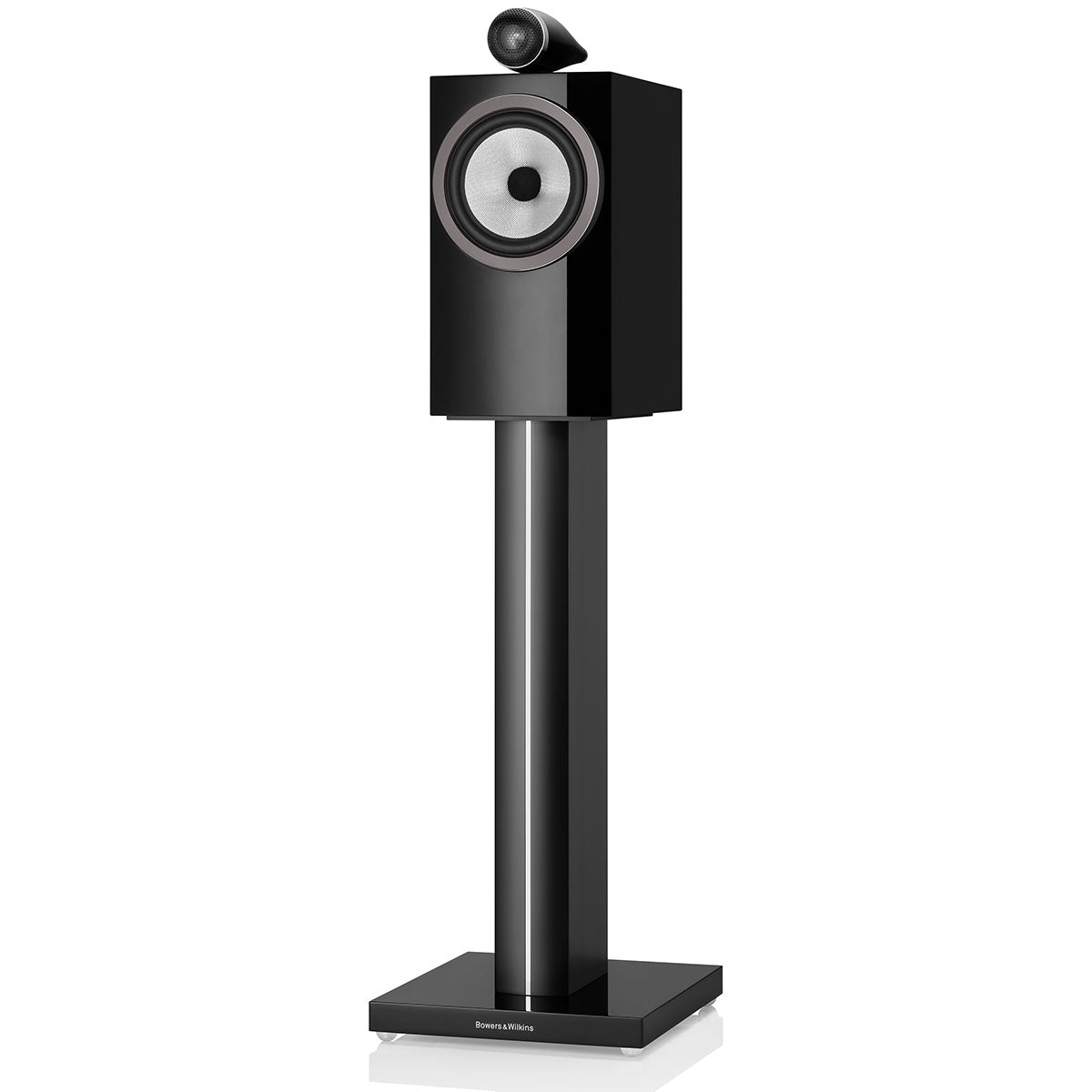Bowers & Wilkins 705 S3 2-Way Stand Mount Bookshelf Loudspeakers - angle on stand